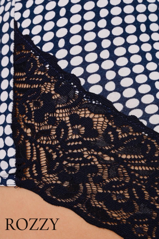 Трусы макси хлопковые Cote Coton 420305 синий/принт