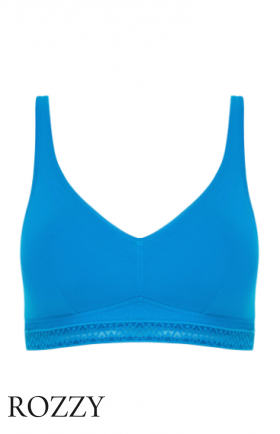 Бюстгальтер без косточек хлопковый Naturana Baumwolle 5331 синий К