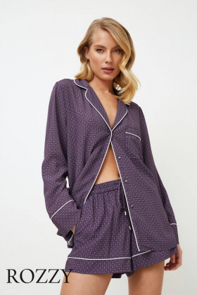 Пижама вискозная Aruelle Sabine баклажановый