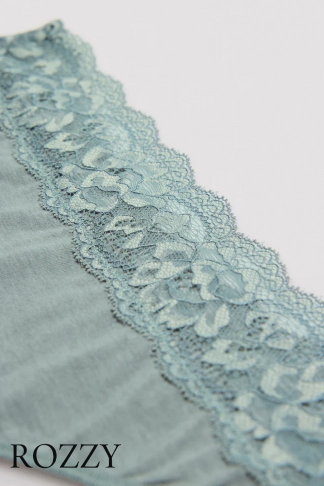 Трусы стринги хлопковые Ysabel Mora 19032 серо-зеленый