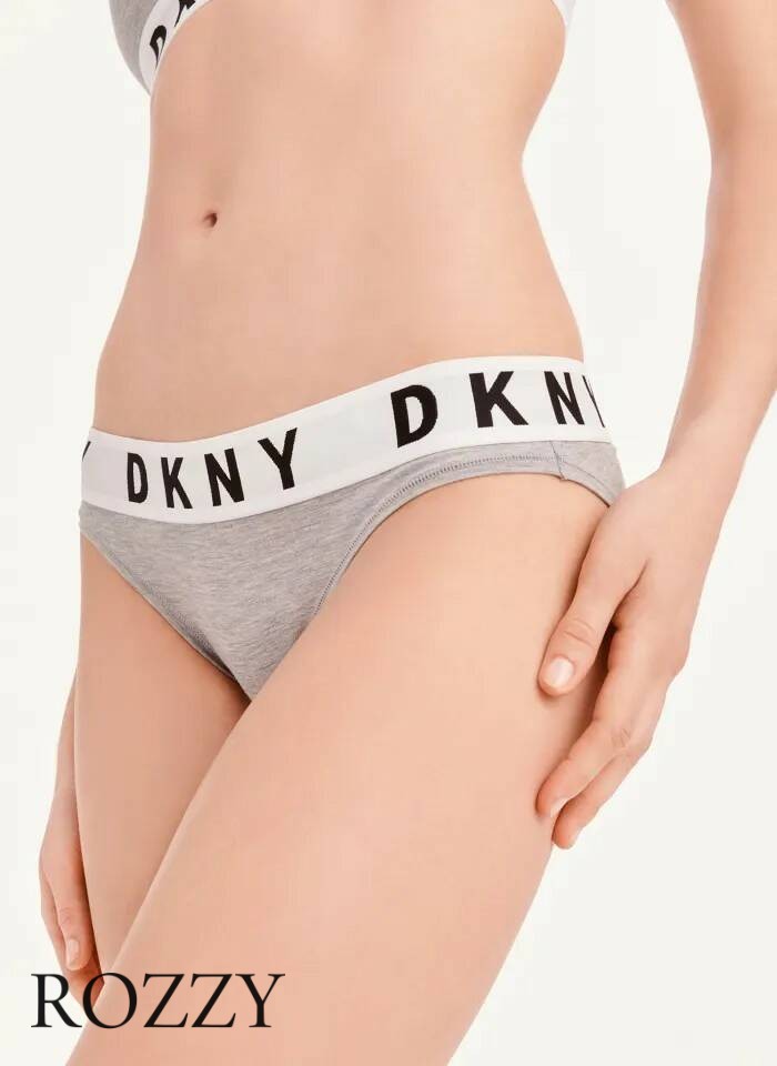 Трусы бикини хлопковые DKNY Cozy Boyfriend DK4513 серый 