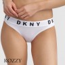 Трусы бикини хлопковые DKNY Cozy Boyfriend DK4513 белый