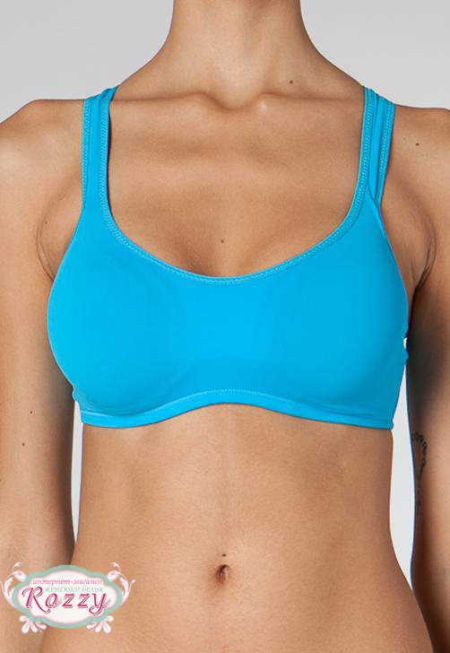 Топ спортивный In.Joy 81018 белый, голубой, розовый, черный