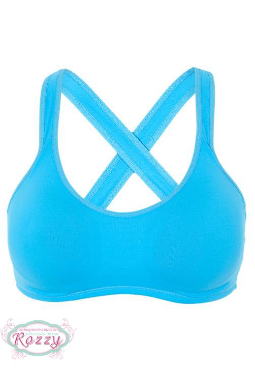 Топ спортивный In.Joy 81018 белый, голубой, розовый, черный