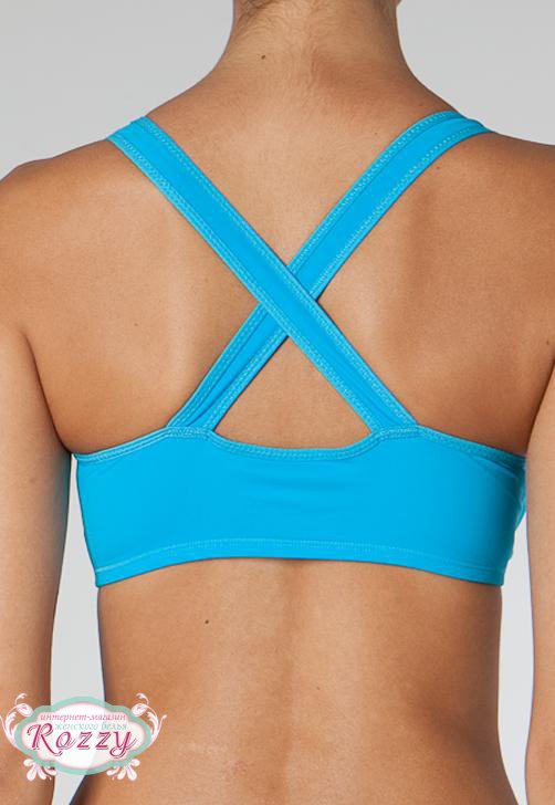 Топ спортивный In.Joy 81018 белый, голубой, розовый, черный