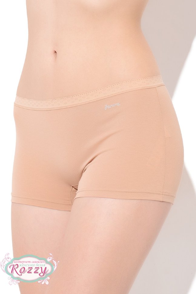 Трусы шорты хлопковые Janira 31671 (уп.2шт.) белый, бежевый, черный