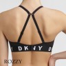 Бюстгальтер бескаркасный хлопковый DKNY Cozy Boyfriend DK4518 черный-белый