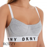 Бюстгальтер балконет хлопковый DKNY Cozy Boyfriend DK4521 серый   
