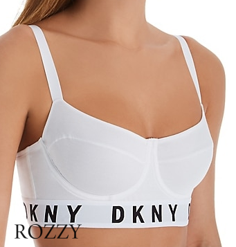 Бюстгальтер балконет хлопковый DKNY Cozy Boyfriend DK4521 белый