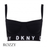 Бюстгальтер бюстье хлопковый DKNY Cozy Boyfriend DK4521 черно-белый