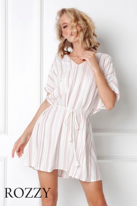 Платье вискозное Aruelle Paola светло-розовый/белый