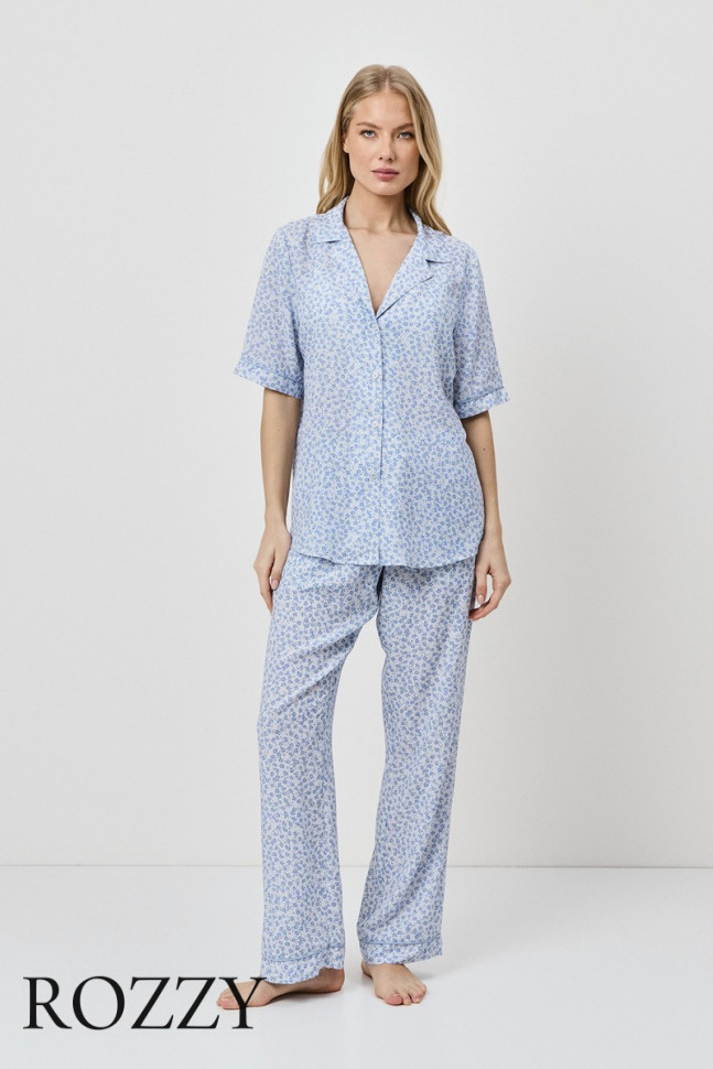 Пижама вискозная Aruelle Lullaby светло-голубой