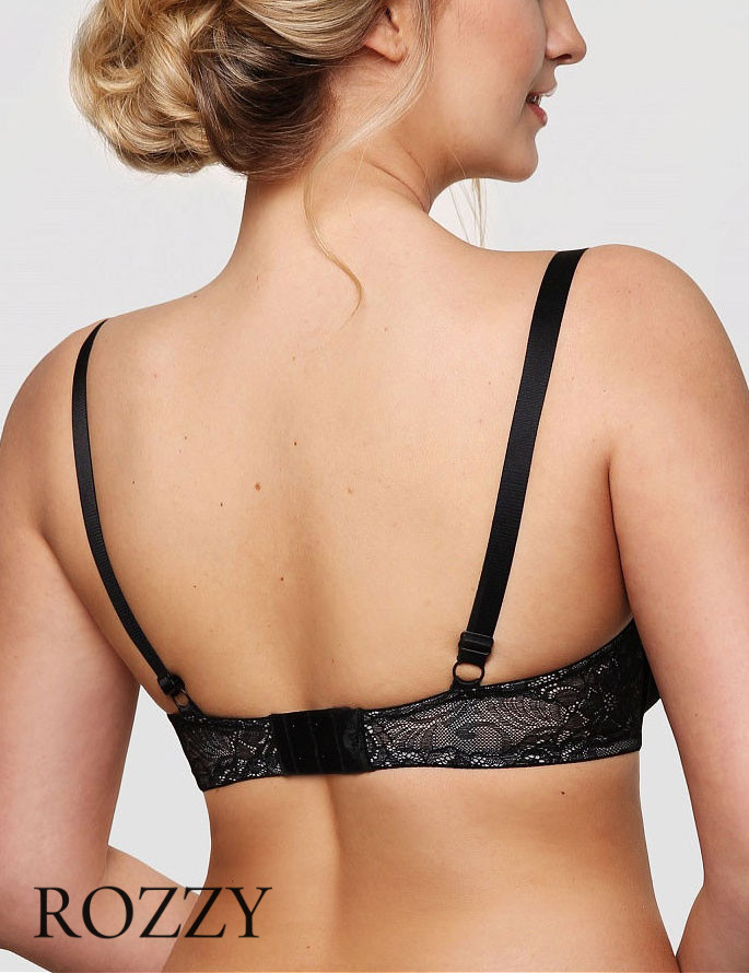 Бюстгальтер пуш-ап Senselle by Felina Platinum Classic 14002 черный/серебристый пион