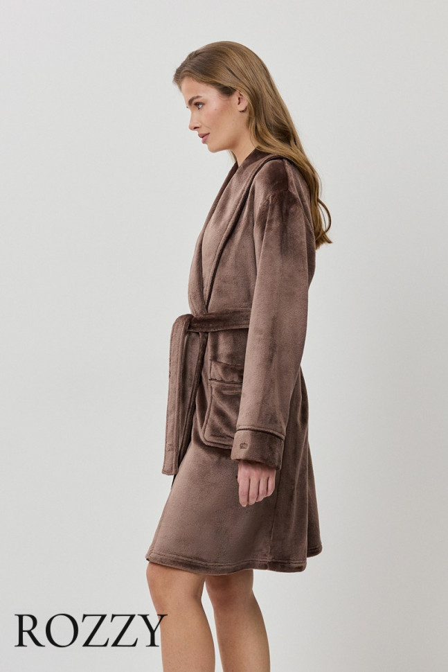 Халат флисовый Aruelle Eva Brown шоколадный