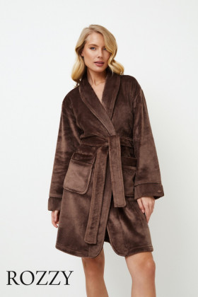 Халат флисовый Aruelle Eva шоколадный
