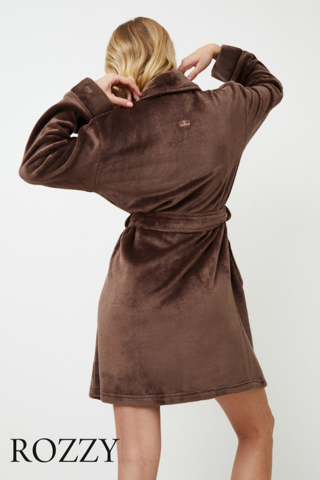 Халат флисовый Aruelle Eva шоколадный