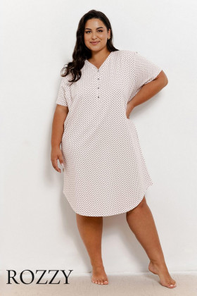 Сорочка хлопковая Taro Meg Maxi 3326/3367 бежево-розовый