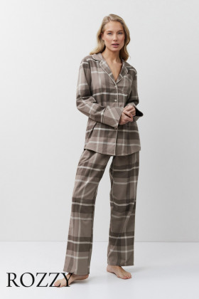 Пижама хлопковая Aruelle Elody мокка