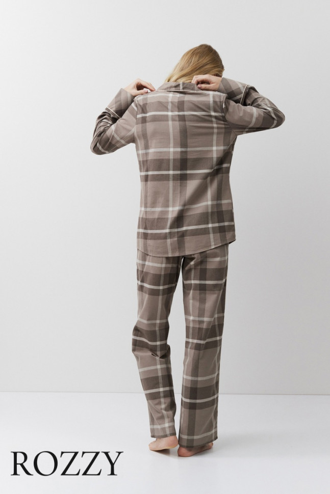 Пижама хлопковая Aruelle Elody мокка