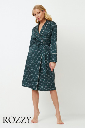 Халат хлопковый Aruelle Griselle зеленый