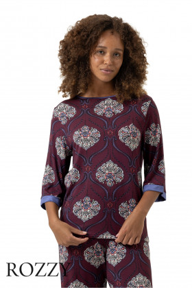 Футболка домашняя Mey Mysterious Ornaments 1210083 темно-красный