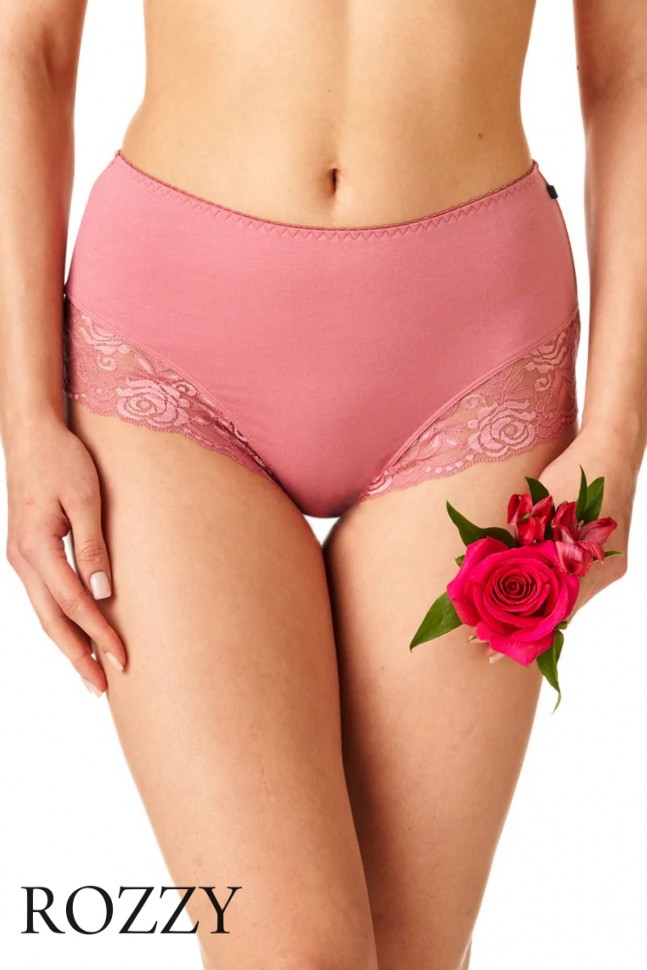 Трусы макси хлопковые Key LPF 649 розовый/белый (уп.2шт.)