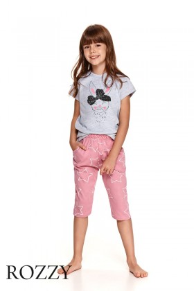 Пижама детская Taro Beki 2213/2214 SS21 серый/розовый