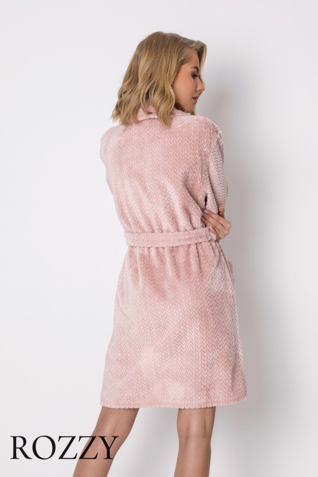 Халат флисовый Aruelle Pauline розовый