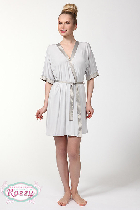 Халат вискозный Corin Brenda 65052 серый