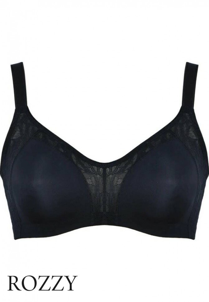 Бюстгальтер минимайзер без косточек Naturana 5390 черный К