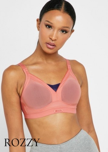 Бюстгальтер спортивный без косточек Shock Absorber S015F розовый цитрус/синий