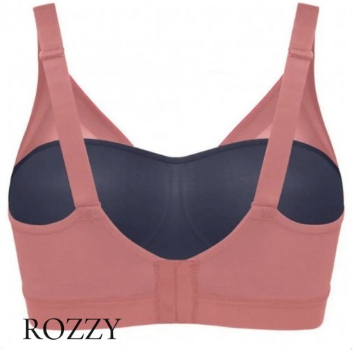 Бюстгальтер спортивный без косточек Shock Absorber S015F розовый цитрус/синий