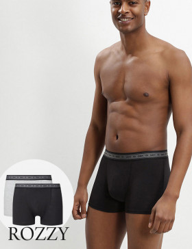 Трусы шорты мужские DIM 0DI3 черный/серый (уп.2шт.)