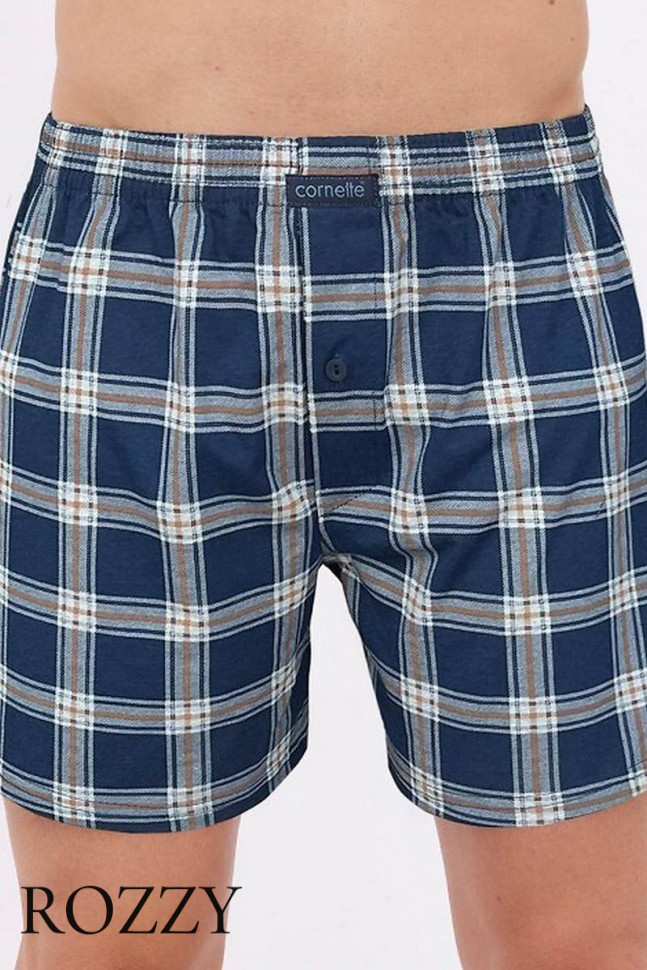 Трусы боксеры мужские Cornette Comfort 945 темно-синий/серый (уп.3шт.)