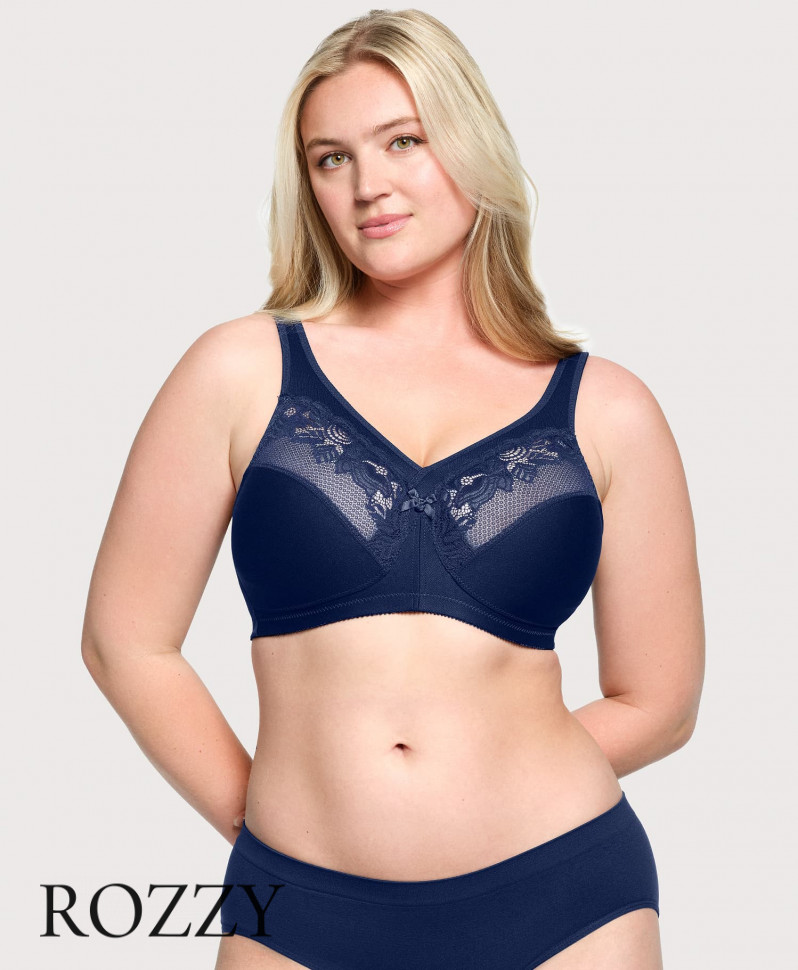 Бюстгальтер минимайзер без косточек Glamorise GI1003 темно-синий