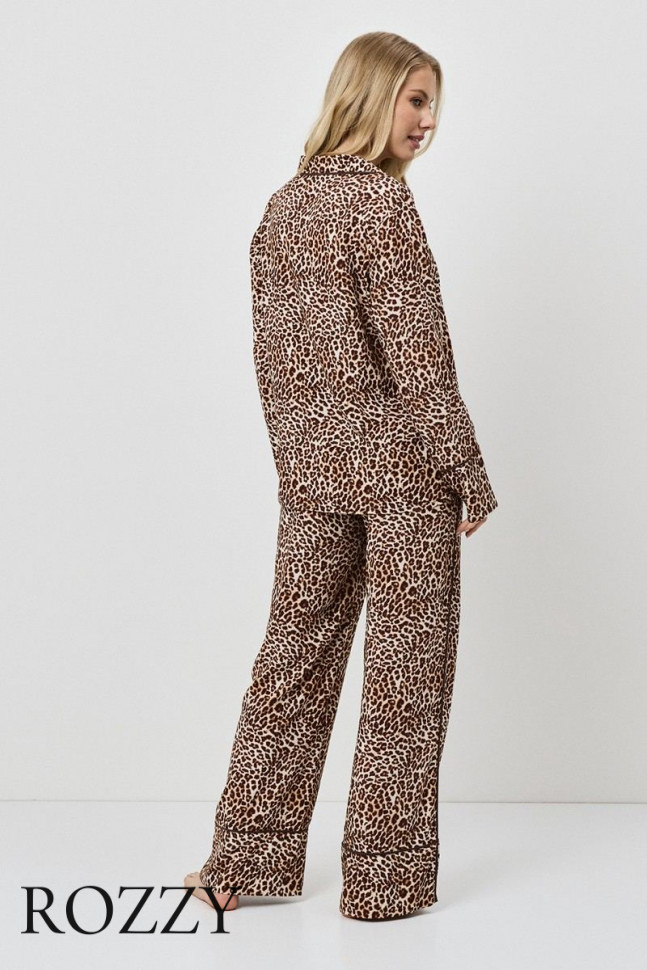 Пижама вискозная Aruelle Lior леопардовый