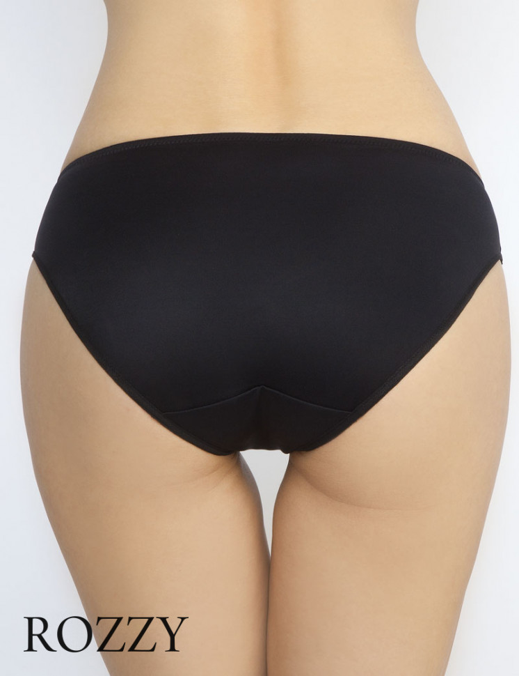 Трусы слипы Senselle by Felina Platinum Classic 22005 черный/серебристый пион