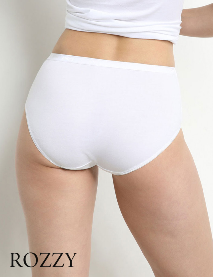 Трусы классика хлопковые DIM Coton Bio 4D98/3 черный/белый/белый (уп.3шт.)