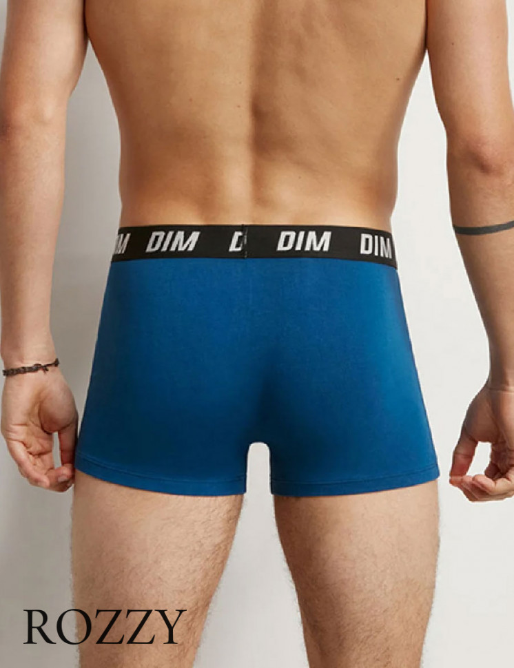 Трусы шорты мужские DIM 0DA8 синий/серый (уп.2шт.)