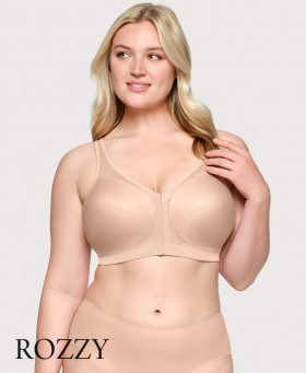 Бюстгальтер без косточек спереди застежка Glamorise GI1265 кофе