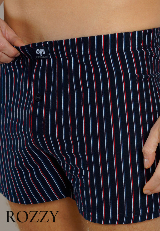 Трусы боксеры мужские Ceceba 002260/M-XXL синий/красная полоска (уп.2шт.)