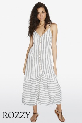 Платье пляжное вискозное Ysabel Mora 85823 белый/серый