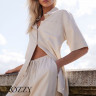Костюм домашний льняной Aruelle Katarina Set светло-бежевый