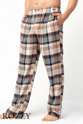 Брюки домашние мужские Key MHT 443 бежевый/графитовый