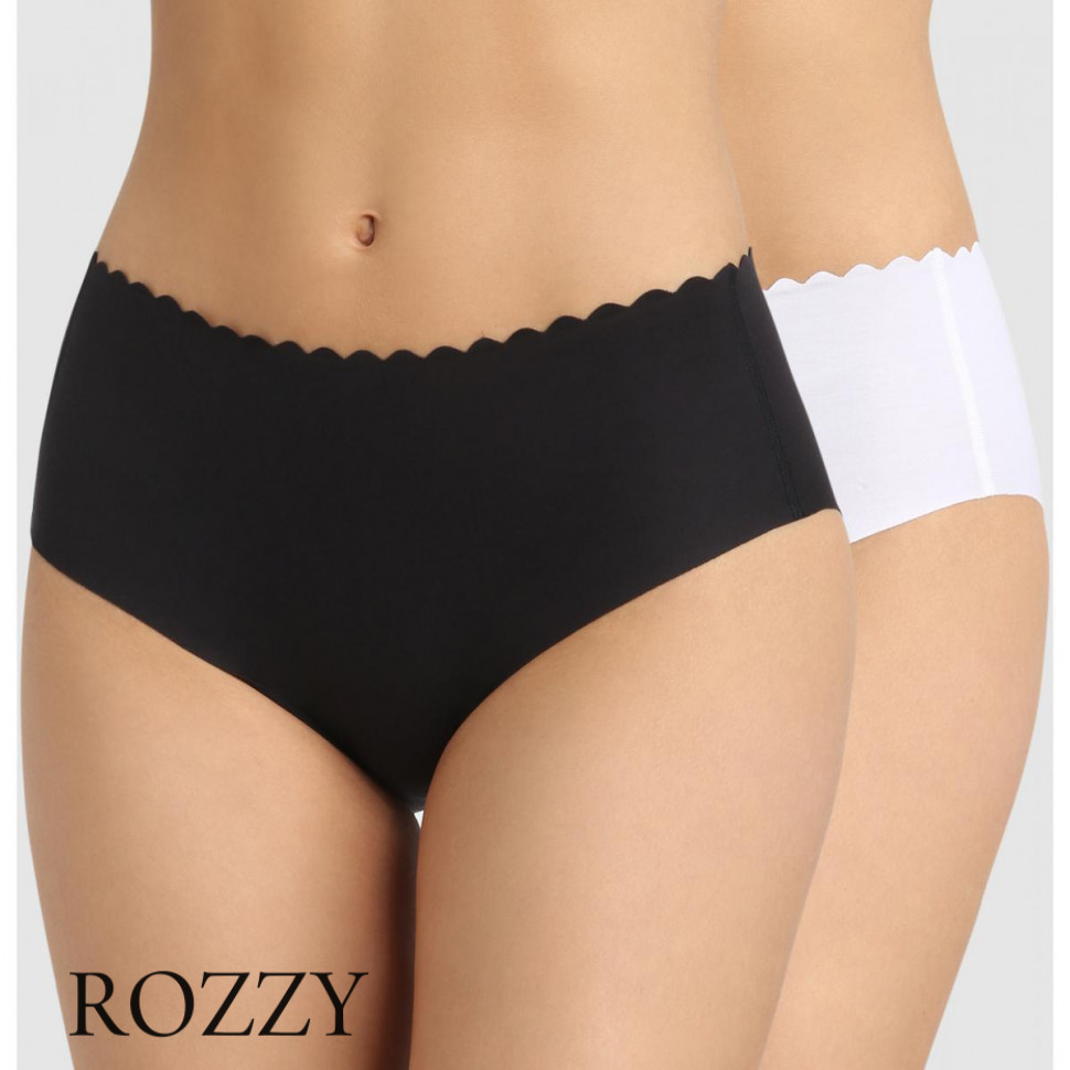 Трусы классика обрезные хлопковые Dim Bodi Touch 0A6L черный/белый (уп.2шт.)