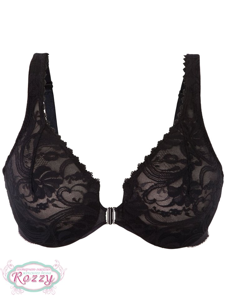 Бюстгальтер спереди застежка Glamorise GI9245 черный