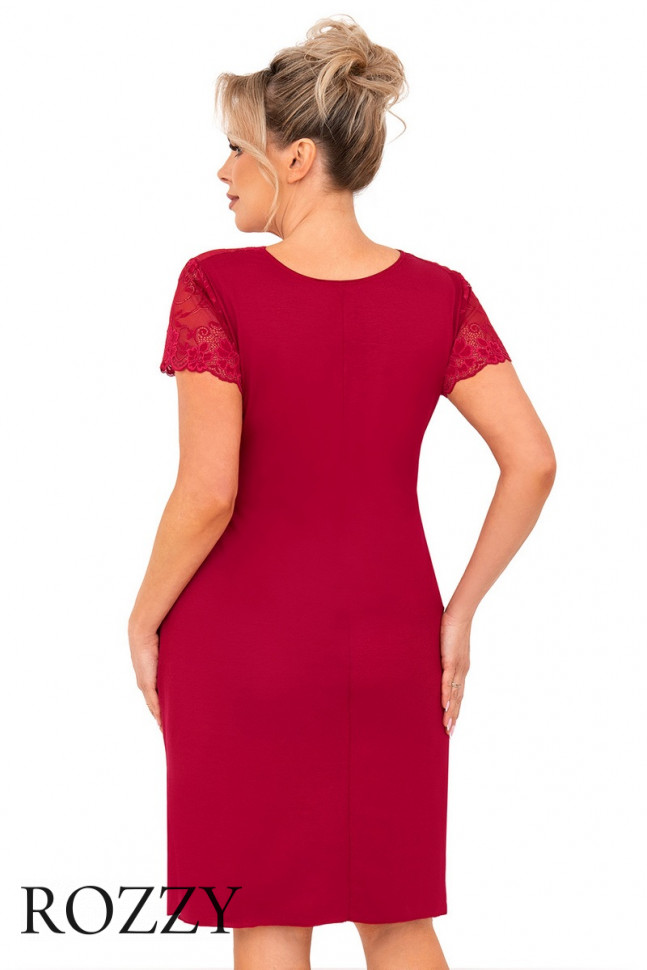 Сорочка вискозная Donna Livia Plus бургундское вино