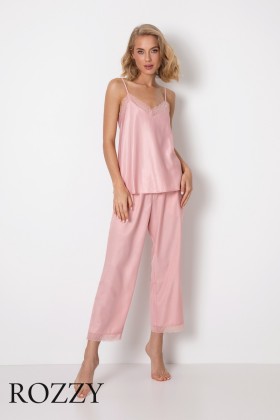 Пижама вискозная Aruelle Noelle SS22 розовый