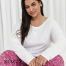 Пижама хлопковая Taro Estella Maxi 2994/3005 кремовый/вишневый